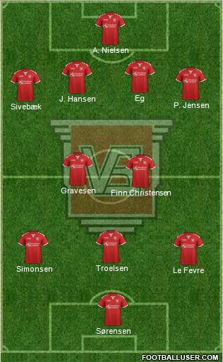 Vejle Boldklub Formation 2019