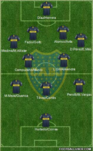 Boca Juniors Formation 2019