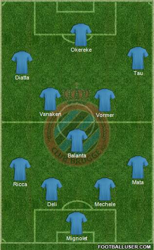Club Brugge KV Formation 2019