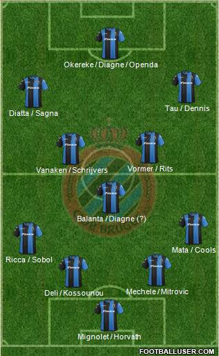 Club Brugge KV Formation 2019