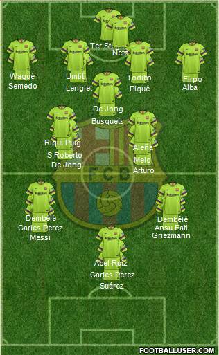 F.C. Barcelona Formation 2019