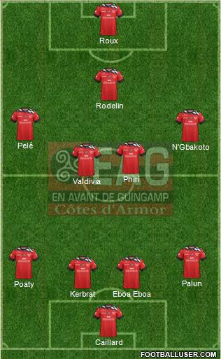 En Avant de Guingamp 4-4-1-1 football formation