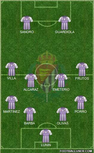 R. Valladolid C.F., S.A.D. football formation