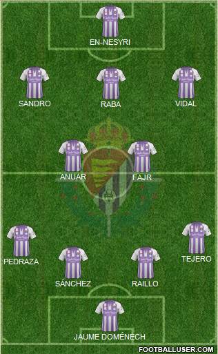 R. Valladolid C.F., S.A.D. football formation