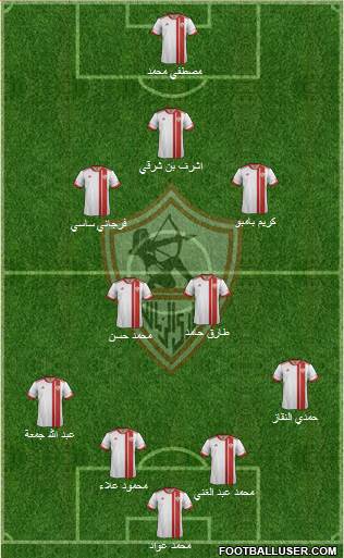 Zamalek Sporting Club 4-2-3-1 football formation