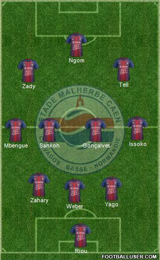 Stade Malherbe Caen Basse-Normandie football formation