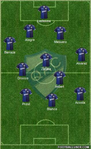 Quilmes 4-4-2 football formation