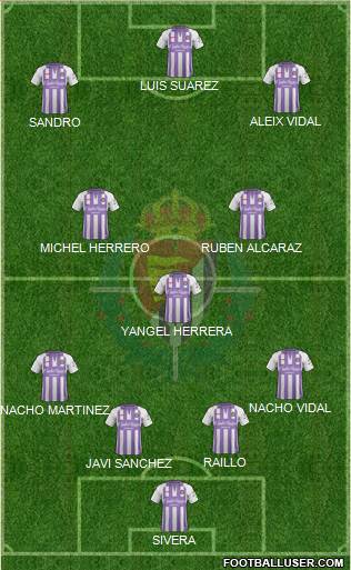 R. Valladolid C.F., S.A.D. football formation