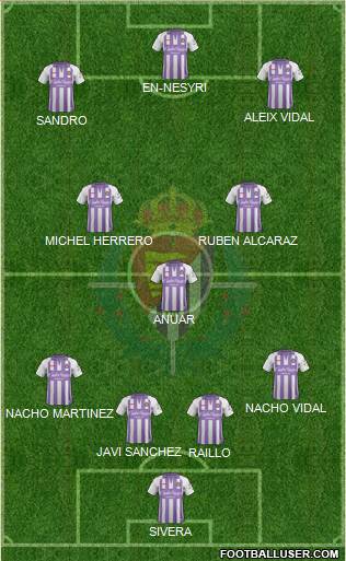 R. Valladolid C.F., S.A.D. football formation