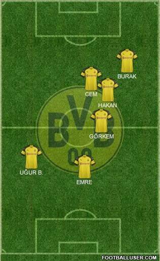 Borussia Dortmund Formation 2019