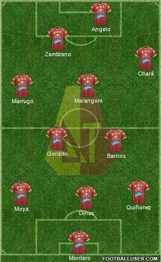 CC Deportes Tolima Formation 2019
