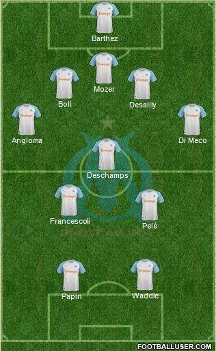 Olympique de Marseille 5-3-2 football formation