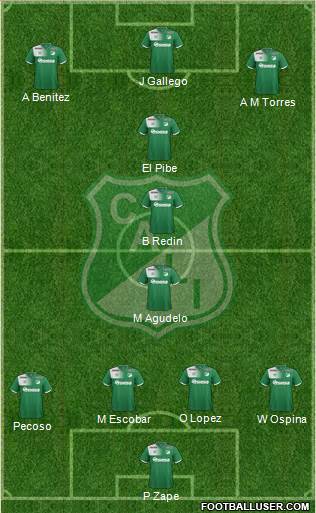 AC Deportivo Cali football formation