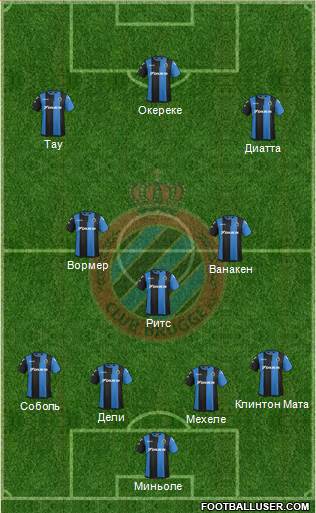Club Brugge KV Formation 2019