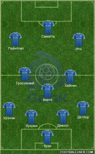 K Racing Club Genk football formation