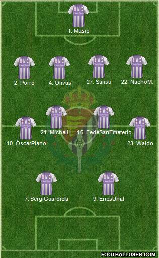 R. Valladolid C.F., S.A.D. football formation