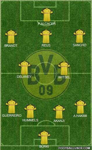 Borussia Dortmund Formation 2019