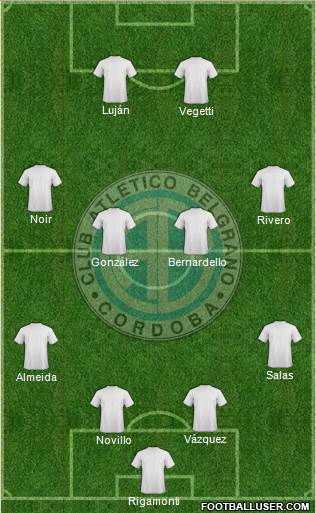 Belgrano de Córdoba football formation