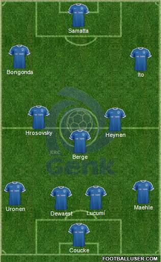 K Racing Club Genk 4-3-3 football formation