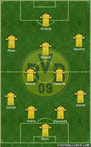 Borussia Dortmund Formation 2019
