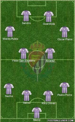 R. Valladolid C.F., S.A.D. football formation