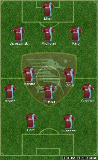 Salernitana football formation