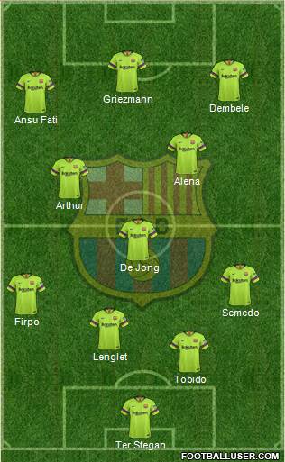 F.C. Barcelona Formation 2019