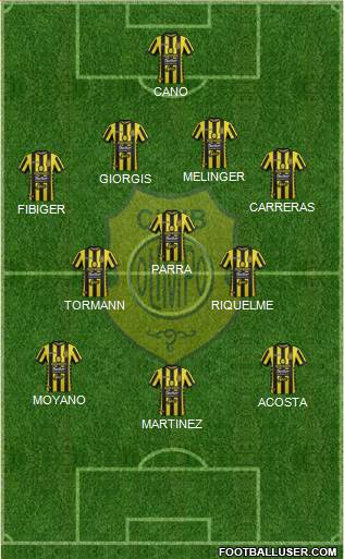 Olimpo de Bahía Blanca 4-3-3 football formation