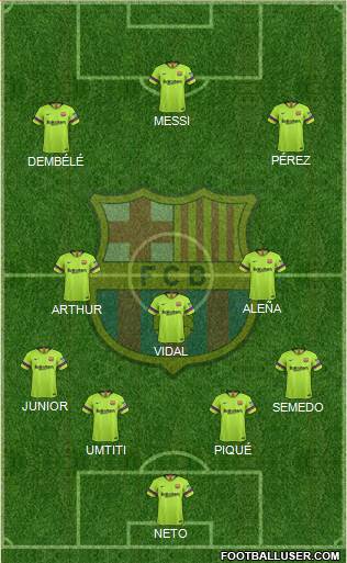 F.C. Barcelona Formation 2019