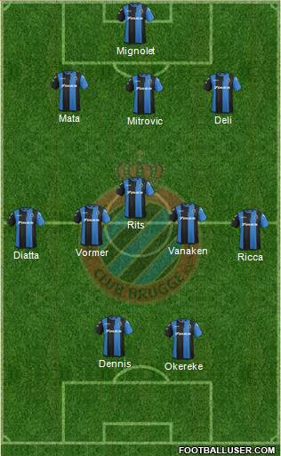 Club Brugge KV Formation 2019