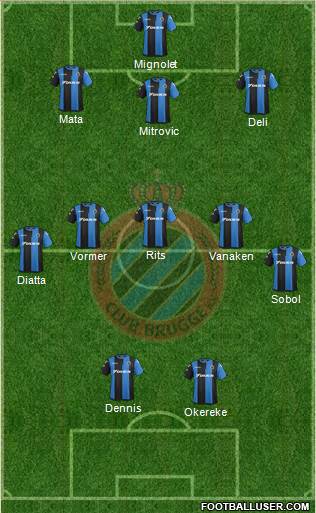 Club Brugge KV Formation 2019