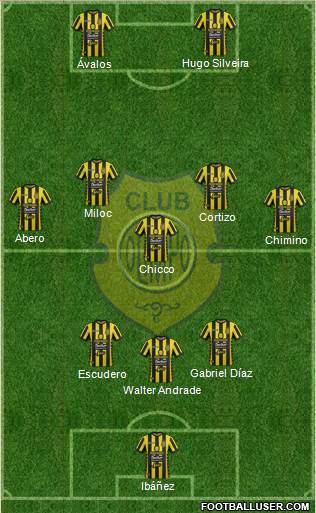 Olimpo de Bahía Blanca 3-5-2 football formation