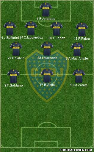 Boca Juniors Formation 2019