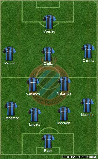 Club Brugge KV football formation