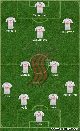 FK Sloboda Tuzla football formation