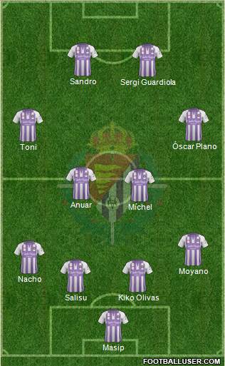 R. Valladolid C.F., S.A.D. football formation