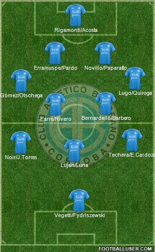 Belgrano de Córdoba 4-2-3-1 football formation