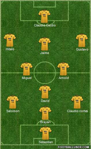 Wolverhampton Wanderers Formation 2019