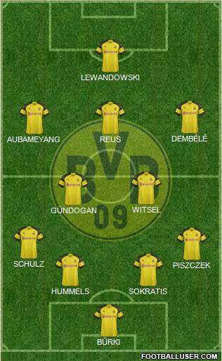 Borussia Dortmund Formation 2019