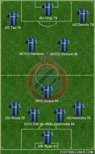 Club Brugge KV football formation