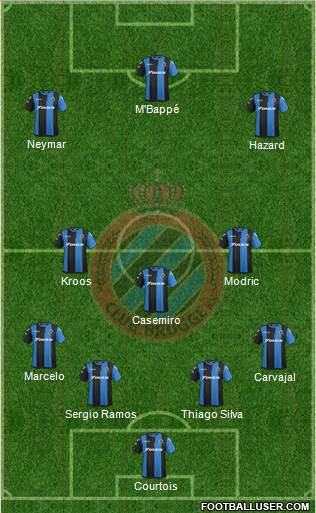 Club Brugge KV 4-3-3 football formation