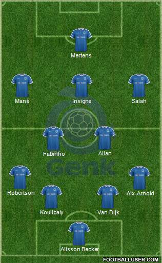 K Racing Club Genk 4-2-3-1 football formation