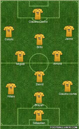 Wolverhampton Wanderers Formation 2019