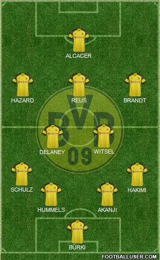 Borussia Dortmund Formation 2019