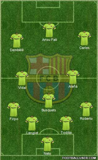 F.C. Barcelona Formation 2019