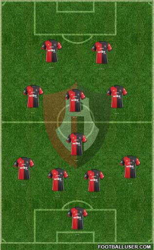 Club Deportivo Atlas 4-1-3-2 football formation