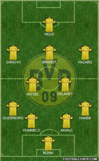 Borussia Dortmund Formation 2019
