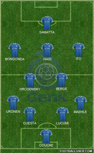 K Racing Club Genk 4-2-3-1 football formation