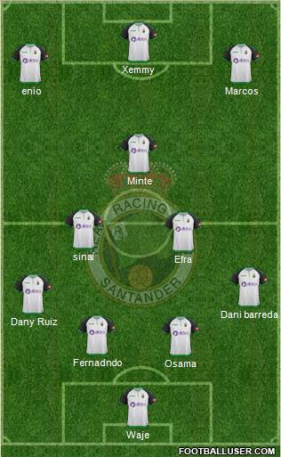 R. Racing Club S.A.D. football formation