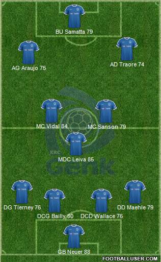 K Racing Club Genk football formation